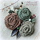 Brooch of fabric 'Vintage'. Brooches. Red Rose. Online shopping on My Livemaster.  Фото №2