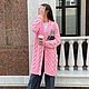 Order cardigans: Women's knitted oversize cardigan in pink to order. Kardigan sviter - женский вязаный свитер кардиган оверсайз. Livemaster. . Cardigans Фото №3