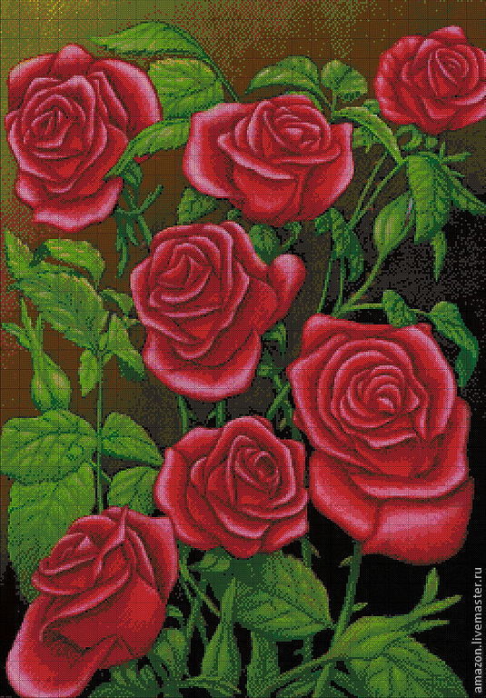 Set of embroidery beads 'Red roses ', Embroidery kits, Ufa,  Фото №1