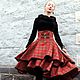 Юбка с корсажем "Цветок Шотландии". Юбки. Wild Plaid авторская одежда. Интернет-магазин Ярмарка Мастеров.  Фото №2