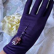 Винтажные трикотажные перчатки на зиму
