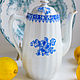 Antique porcelain coffee pot teapot China blau Bavaria. Coffee pots. VintageMe. Online shopping on My Livemaster.  Фото №2