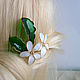 Hairpin white pansies, Hairpin, Cheboksary,  Фото №1