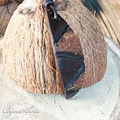 Украшения handmade. Livemaster - original item Carved coconut pendant 