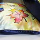 Batik pillow covers decorative 'Autumn leaves' (set). Pillow. Batic.  Author's throw pillows. My Livemaster. Фото №4