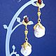 Серьги с барочным жемчугом ,,LARCH,,. Серьги-пусеты. Tati Style. Интернет-магазин Ярмарка Мастеров.  Фото №2