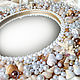 Mirror in a frame 'Sea pearl 60' round wall, Mirror, Rybinsk,  Фото №1