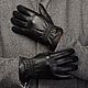 Winter men's gloves made of black leather. Tight fit. Vintage gloves. Butichok from N.. My Livemaster. Фото №6