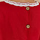Red linen dress with cotton lace. Dresses. molinialife. My Livemaster. Фото №5