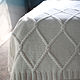 Knitted white plaid. The pattern of the rhombus. Blankets. Ira Pugach (pompon). Online shopping on My Livemaster.  Фото №2