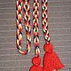 Belt child (3-10 years) red yellow green tassel. Costumes3. Filipkova Yuliya. Интернет-магазин Ярмарка Мастеров.  Фото №2