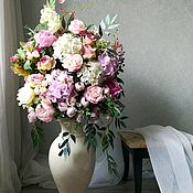 " Ожидание " Букет искусственных цветов в вазе