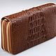 Клатч из кожи крокодила на двух молниях IMA0002VL33. Клатчи. CrocShop товары из экзотической кожи. Ярмарка Мастеров.  Фото №8