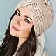 Зимняя вязаная чалма Чайная роза. Чалмы. SOFIE ACCESSORIES. Интернет-магазин Ярмарка Мастеров.  Фото №2