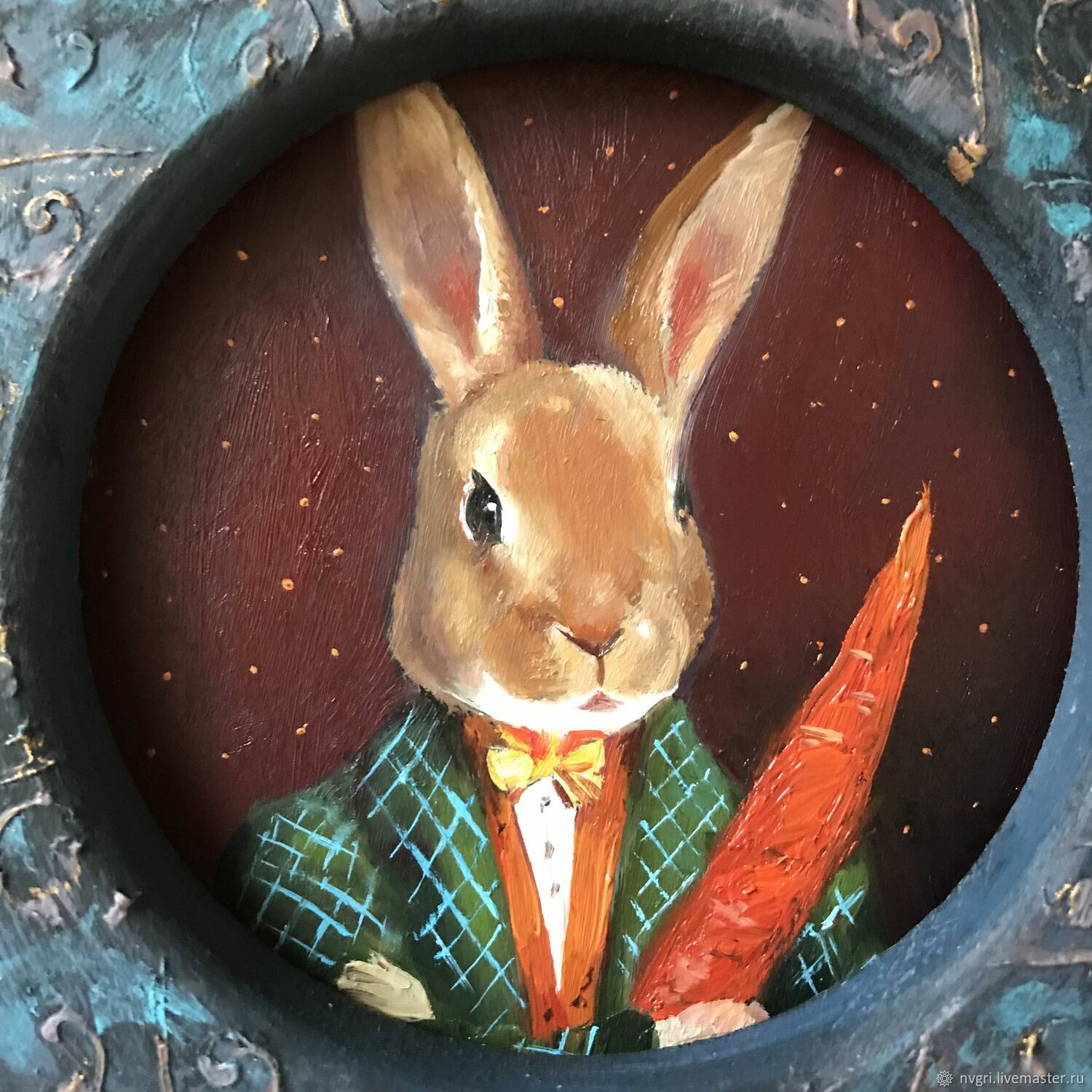 Картина маслом Счастливая морковка в интернет-магазине Ярмарка Мастеров ...