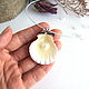 Pendant with Real Shell and Pearl Resin Pendant Sea. Pendants. WonderLand. My Livemaster. Фото №5