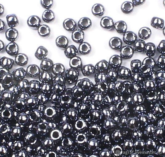 Toho Beads 11/0 81 Japanese Toho Beads Black Hematite 5 grams, Beads, Solikamsk,  Фото №1