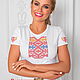 T-shirt with cross stitch 'Magic' short sleeve. T-shirts. Slavyanskie uzory. Online shopping on My Livemaster.  Фото №2