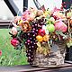 Осенняя корзинка с искусственными фруктами и цветами. Осенний букет, Композиции, Ставрополь,  Фото №1