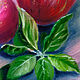 Oil painting apples 'LIQUID APPLES'. Pictures. Art-terapiya Iriny Churinoj (irina-churina). Интернет-магазин Ярмарка Мастеров.  Фото №2