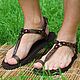 Greek Sandals sandals leather and suede brown Croco. Slingbacks. Katorina Rukodelnica HandMadeButik. Online shopping on My Livemaster.  Фото №2