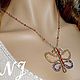 Колье с сапфирами в стиле Wire Wrap. Колье. NathalisJewelry. Ярмарка Мастеров.  Фото №5