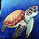Oil painting 35h40 cm turtle. Pictures. Viktorianka. My Livemaster. Фото №4