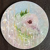 Картины и панно handmade. Livemaster - original item Pictures: Abstract painting of a Delicate flower. Handmade.