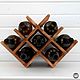Order Wine shelf 'honeycomb lite' for 8 bottles in the firing. Color Wood. Livemaster. . Stand for bottles and glasses Фото №3