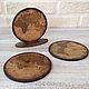 Coasters for glasses A set of cup holders Pirate cards Birdekels, Fun, St. Petersburg,  Фото №1