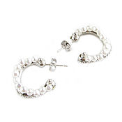 Украшения handmade. Livemaster - original item Pearl Ring Earrings 