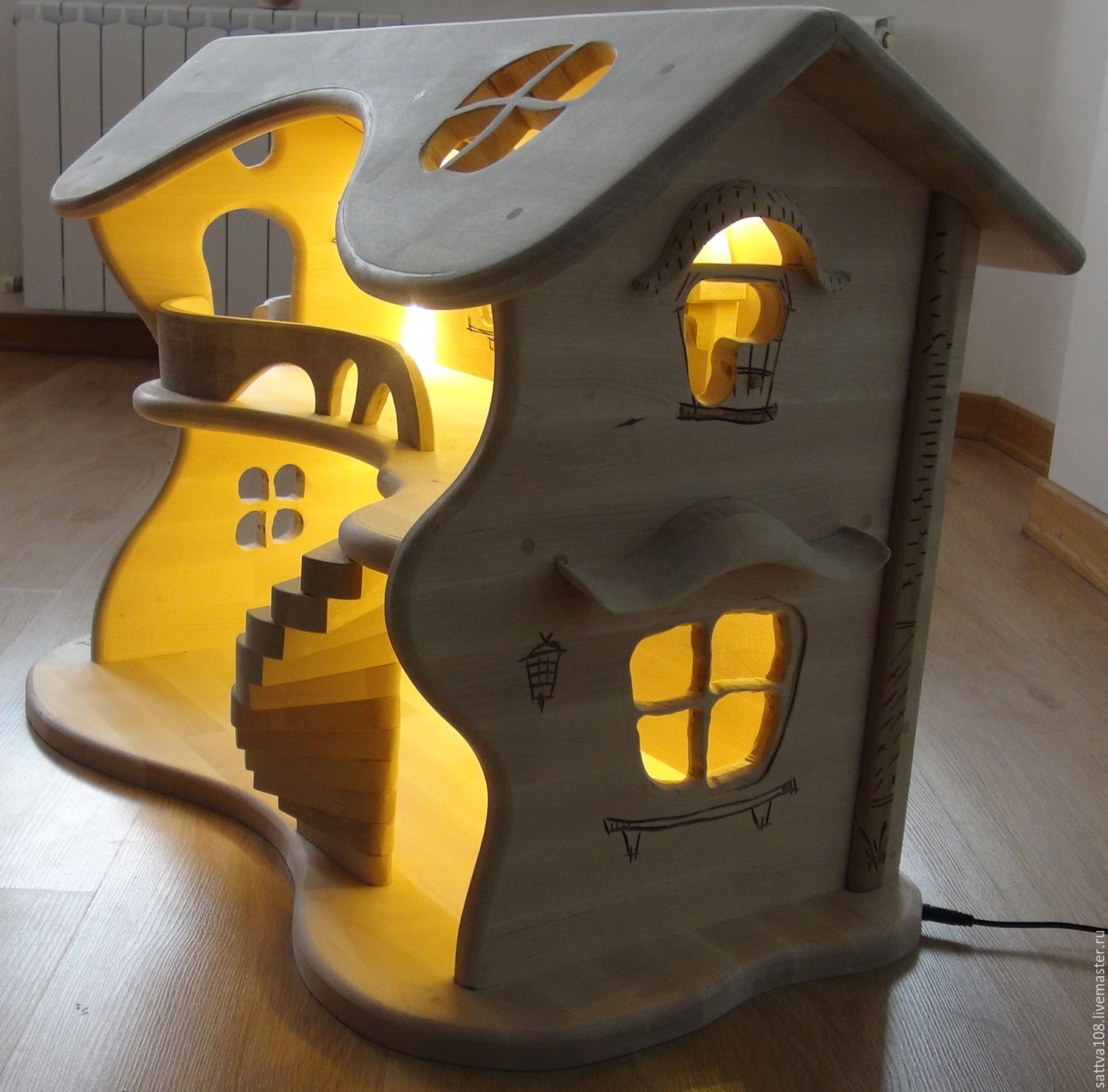 Домики ночник из картона своими руками