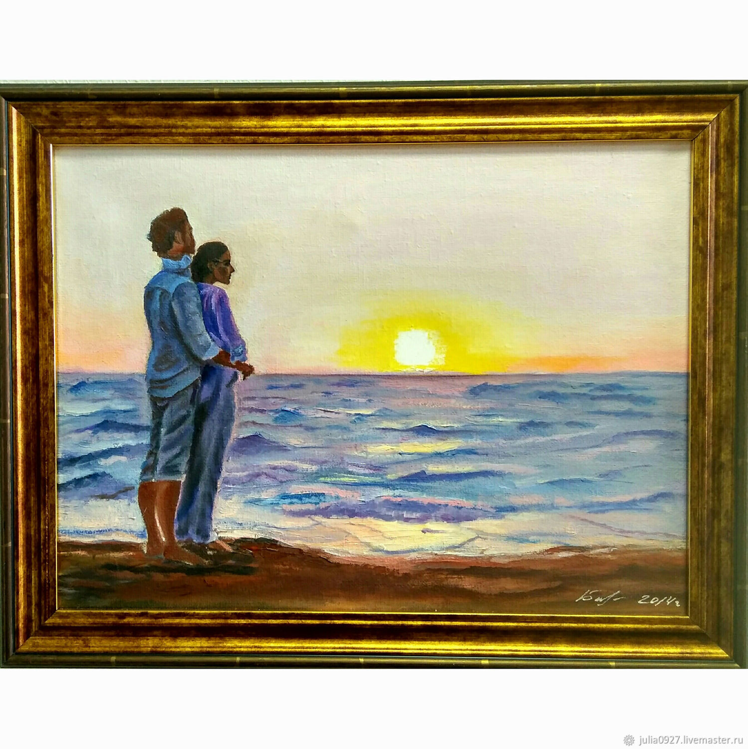 Картина двое на берегу