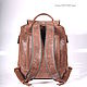Men's Leather Aviator Backpack (Brown). Men\\\'s backpack. CRAZY RHYTHM bags (TP handmade). My Livemaster. Фото №5