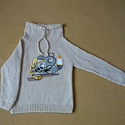 Одежда детская handmade. Livemaster - original item Sweaters: Beige Mouse Sweater. Handmade.