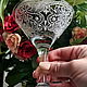 Martini glass. Hand-painted lace. Wine Glasses. volkovahelga. Online shopping on My Livemaster.  Фото №2