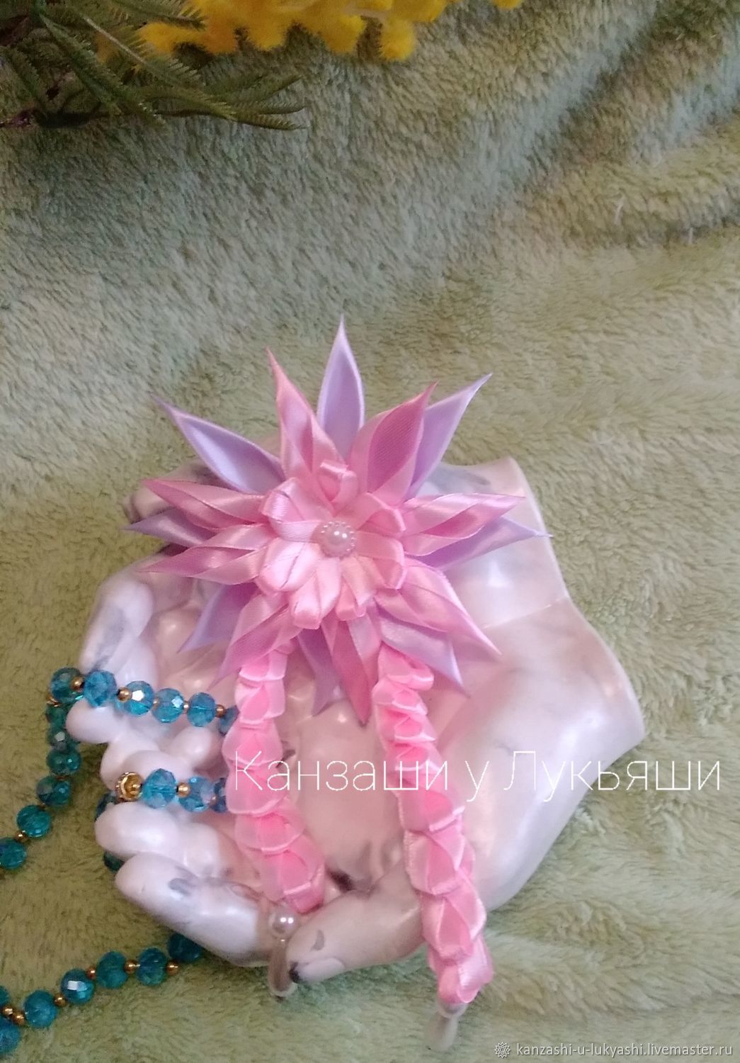 DIY: Заколка Канзаши. МК. Цветы Пионы / Hairpin Kanzashi. MK. Flowers Peonies — Video | VK