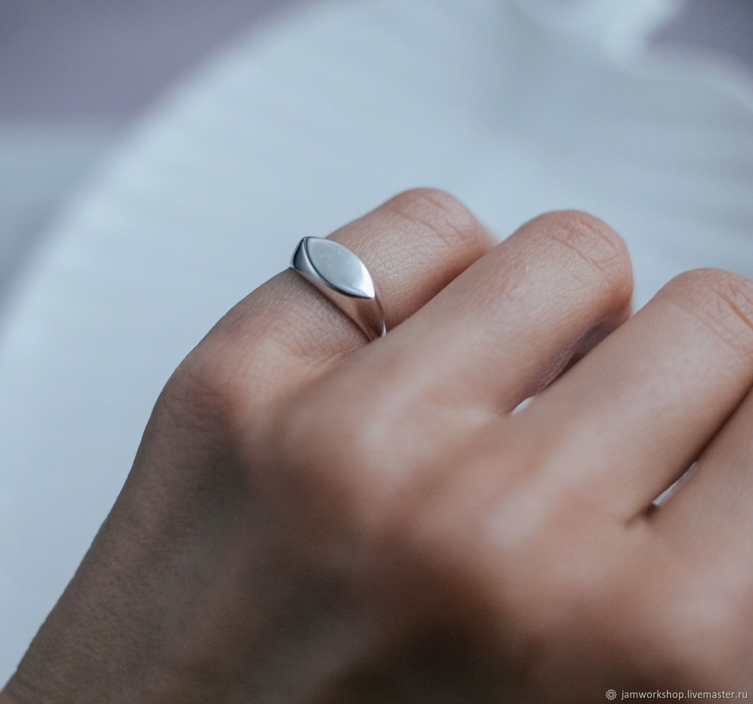 Серебряное кольцо на мизинец мужское