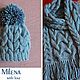 Knitted set Jeans, knitted hat, knitted scarf, Headwear Sets, Minsk,  Фото №1