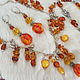 Roses made of Murano glass.Amber Garden925 silver, Jewelry Sets, Warsaw,  Фото №1