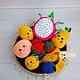 Set of knitted fruits (10 pcs.), Play sets, St. Petersburg,  Фото №1