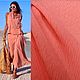 Коралловый жатый шёлк Giambattista Valli, Ar-M254, Ткани, Новосибирск,  Фото №1
