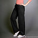 Women's warm trousers with a fleece, straight trousers made of cotton, any color, Pants, Novosibirsk,  Фото №1