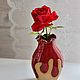 Вазочка Лава. Вазы. Мария (Fiolina.ceramics). Интернет-магазин Ярмарка Мастеров.  Фото №2