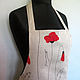 Linen kitchen apron Apron for Poppy gardening. Aprons. Initasworks (Inita). Online shopping on My Livemaster.  Фото №2