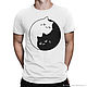 Футболка хлопковая "Котики Инь и Ян". T-shirts. Dreamshirts. Online shopping on My Livemaster.  Фото №2