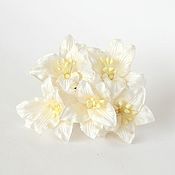 Материалы для творчества handmade. Livemaster - original item Paper flowers for scrapbooking lilies white, 1pc.. Handmade.