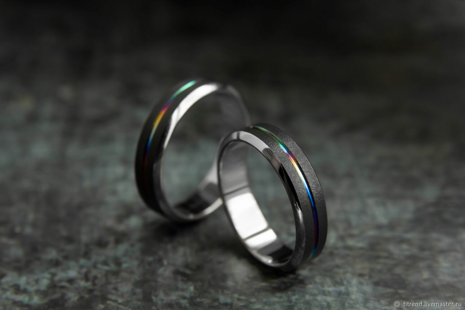 Ring 'Facets' with a colored stripe, Engagement rings, Moscow,  Фото №1