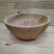 Посуда handmade. Livemaster - original item Deep cedar plate D20 H9. Wooden salad bowl. Handmade.