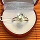 Кольцо с природным аквамарином и микро цирконами. Кольца. OLVIKSOL JEWELRY STORE. Ярмарка Мастеров.  Фото №5